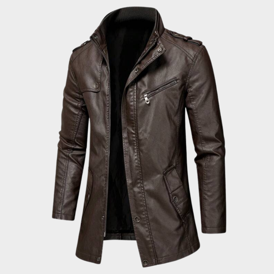 Jaqueta de Couro Masculina Montezari MTZ875